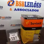 LOTE 197 - 01 LATA DE TINTA MARCA SUVINIL COR CINZA FOSCO ESCURO 18L. (NOVO)(VALIDADE 10/2027) (NO ESTADO) ATENÇÃO! FAZER A VISITAÇÃO ANTES DE ARREMATAR, NÃO SABEMOS SE FUNCIONA. LEILÃO NÃO TEM GARANTIA E NEM DEVOLUÇÃO, SUJEITO A POSSÍVEIS AVARIAS VISÍVEIS/OCULTAS E/OU AUSÊNCIA DE COMPONENTES.