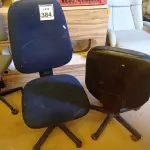 LOTE 384 - 02 CADEIRAS P/ESCRITÓRIO GIRATÓRIAS. (NO ESTADO) ATENÇÃO! FAZER A VISITAÇÃO ANTES DE ARREMATAR, NÃO SABEMOS SE FUNCIONA. LEILÃO NÃO TEM GARANTIA E NEM DEVOLUÇÃO, SUJEITO A POSSÍVEIS AVARIAS VISÍVEIS/OCULTAS E/OU AUSÊNCIA DE COMPONENTES.