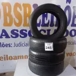 LOTE 245 - 04 PNEUS 185-65-15” USADOS. (NO ESTADO) ATENÇÃO! FAZER A VISITAÇÃO ANTES DE ARREMATAR, NÃO SABEMOS SE FUNCIONA. LEILÃO NÃO TEM GARANTIA E NEM DEVOLUÇÃO, SUJEITO A POSSÍVEIS AVARIAS VISÍVEIS/OCULTAS E/OU AUSÊNCIA DE COMPONENTES.