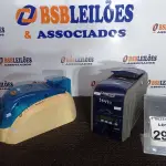 LOTE 299 - 02 IMPRESSORAS DE CARTÃO MARCA EVOLIS E DATACARD. (NO ESTADO) ATENÇÃO! FAZER A VISITAÇÃO ANTES DE ARREMATAR, NÃO SABEMOS SE FUNCIONA. LEILÃO NÃO TEM GARANTIA E NEM DEVOLUÇÃO, SUJEITO A POSSÍVEIS AVARIAS VISÍVEIS/OCULTAS E/OU AUSÊNCIA DE COMPONENTES.