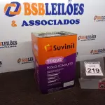 LOTE 219 - 01 LATA DE TINTA MARCA SUVINIL COR BRANCO NEVE ACRÍLICA PREMIUM 18L.  (VALIDADE 10/2027) (NOVO) (NO ESTADO) ATENÇÃO! FAZER A VISITAÇÃO ANTES DE ARREMATAR, NÃO SABEMOS SE FUNCIONA. LEILÃO NÃO TEM GARANTIA E NEM DEVOLUÇÃO, SUJEITO A POSSÍVEIS AVARIAS VISÍVEIS/OCULTAS E/OU AUSÊNCIA DE COMPONENTES.