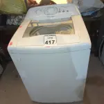 LOTE 417 - 01 MÁQUINA DE LAVAR MARCA ELECTROLUX 12KG 220V. (NO ESTADO) ATENÇÃO! FAZER A VISITAÇÃO ANTES DE ARREMATAR, NÃO SABEMOS SE FUNCIONA. LEILÃO NÃO TEM GARANTIA E NEM DEVOLUÇÃO, SUJEITO A POSSÍVEIS AVARIAS VISÍVEIS/OCULTAS E/OU AUSÊNCIA DE COMPONENTES.