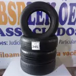 LOTE 245 - 04 PNEUS 185-65-15” USADOS. (NO ESTADO) ATENÇÃO! FAZER A VISITAÇÃO ANTES DE ARREMATAR, NÃO SABEMOS SE FUNCIONA. LEILÃO NÃO TEM GARANTIA E NEM DEVOLUÇÃO, SUJEITO A POSSÍVEIS AVARIAS VISÍVEIS/OCULTAS E/OU AUSÊNCIA DE COMPONENTES.