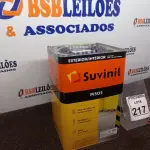 LOTE 217 - 01 LATA DE TINTA MARCA SUVINIL COR CINZA FOSCO ESCURO 18L.(NOVO)  (VALIDADE 10/2027)(NO ESTADO) ATENÇÃO! FAZER A VISITAÇÃO ANTES DE ARREMATAR, NÃO SABEMOS SE FUNCIONA. LEILÃO NÃO TEM GARANTIA E NEM DEVOLUÇÃO, SUJEITO A POSSÍVEIS AVARIAS VISÍVEIS/OCULTAS E/OU AUSÊNCIA DE COMPONENTES.