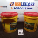 LOTE 463 - 02 BALDES DE SIKANOL ALVENARIA MARCA SIKA 18L. (NO ESTADO) ATENÇÃO! FAZER A VISITAÇÃO ANTES DE ARREMATAR, NÃO SABEMOS SE FUNCIONA. LEILÃO NÃO TEM GARANTIA E NEM DEVOLUÇÃO, SUJEITO A POSSÍVEIS AVARIAS VISÍVEIS/OCULTAS E/OU AUSÊNCIA DE COMPONENTES.