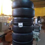 LOTE 283 - 06 PNEUS USADOS C/NUMERAÇÕES DIVERSAS. (NO ESTADO) ATENÇÃO! FAZER A VISITAÇÃO ANTES DE ARREMATAR, NÃO SABEMOS SE FUNCIONA. LEILÃO NÃO TEM GARANTIA E NEM DEVOLUÇÃO, SUJEITO A POSSÍVEIS AVARIAS VISÍVEIS/OCULTAS E/OU AUSÊNCIA DE COMPONENTES.