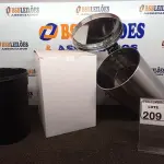 LOTE 209 - 01 LIXEIRA EM INOX COM PEDAL 12L MARCA MOOD. (NO ESTADO) ATENÇÃO! FAZER A VISITAÇÃO ANTES DE ARREMATAR, NÃO SABEMOS SE FUNCIONA. LEILÃO NÃO TEM GARANTIA E NEM DEVOLUÇÃO, SUJEITO A POSSÍVEIS AVARIAS VISÍVEIS/OCULTAS E/OU AUSÊNCIA DE COMPONENTES.