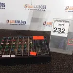 LOTE 232 - 01 MESA DE SOM ÁUDIO MIXER MARCA CICLOTRON MODELO AM-6R. (NO ESTADO) ATENÇÃO! FAZER A VISITAÇÃO ANTES DE ARREMATAR, NÃO SABEMOS SE FUNCIONA. LEILÃO NÃO TEM GARANTIA E NEM DEVOLUÇÃO, SUJEITO A POSSÍVEIS AVARIAS VISÍVEIS/OCULTAS E/OU AUSÊNCIA DE COMPONENTES.