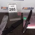 LOTE 265 - 01 FACA TAMANHO MEDIANO(NOVO). (NO ESTADO) ATENÇÃO! FAZER A VISITAÇÃO ANTES DE ARREMATAR, NÃO SABEMOS SE FUNCIONA. LEILÃO NÃO TEM GARANTIA E NEM DEVOLUÇÃO, SUJEITO A POSSÍVEIS AVARIAS VISÍVEIS/OCULTAS E/OU AUSÊNCIA DE COMPONENTES.
