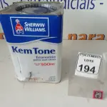 LOTE 194 - 01 LATA DE TINTA MARCA SHERRY WILLIAMS NA COR VERDE LIMÃO 18L. (NO ESTADO) ATENÇÃO! FAZER A VISITAÇÃO ANTES DE ARREMATAR, NÃO SABEMOS SE FUNCIONA. LEILÃO NÃO TEM GARANTIA E NEM DEVOLUÇÃO, SUJEITO A POSSÍVEIS AVARIAS VISÍVEIS/OCULTAS E/OU AUSÊNCIA DE COMPONENTES.