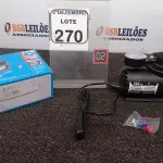 LOTE 270 - 01 MINI COMPRESSOR DE AR VEICULAR DC12V. (NO ESTADO) ATENÇÃO! FAZER A VISITAÇÃO ANTES DE ARREMATAR, NÃO SABEMOS SE FUNCIONA. LEILÃO NÃO TEM GARANTIA E NEM DEVOLUÇÃO, SUJEITO A POSSÍVEIS AVARIAS VISÍVEIS/OCULTAS E/OU AUSÊNCIA DE COMPONENTES.