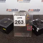 LOTE 263 - 02 FONTES DE ALIMENTAÇÃO P/PC MARCAS E MODELOS DIVERSOS. (NO ESTADO) ATENÇÃO! FAZER A VISITAÇÃO ANTES DE ARREMATAR, NÃO SABEMOS SE FUNCIONA. LEILÃO NÃO TEM GARANTIA E NEM DEVOLUÇÃO, SUJEITO A POSSÍVEIS AVARIAS VISÍVEIS/OCULTAS E/OU AUSÊNCIA DE COMPONENTES.