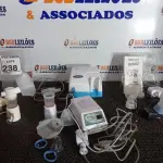 LOTE 238 - 03 INALADORES ULTRASSÓNICOS MARCAS E MODELOS DIVERSOS E 01 INTERFONE MARCA TEVAR. (NO ESTADO) ATENÇÃO! FAZER A VISITAÇÃO ANTES DE ARREMATAR, NÃO SABEMOS SE FUNCIONA. LEILÃO NÃO TEM GARANTIA E NEM DEVOLUÇÃO, SUJEITO A POSSÍVEIS AVARIAS VISÍVEIS/OCULTAS E/OU AUSÊNCIA DE COMPONENTES.