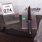 LOTE 274 - 01 FACA TAMANHO MEDIANO(NOVO). (NO ESTADO) ATENÇÃO! FAZER A VISITAÇÃO ANTES DE ARREMATAR, NÃO SABEMOS SE FUNCIONA. LEILÃO NÃO TEM GARANTIA E NEM DEVOLUÇÃO, SUJEITO A POSSÍVEIS AVARIAS VISÍVEIS/OCULTAS E/OU AUSÊNCIA DE COMPONENTES.