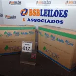 LOTE 217 - 02 CAIXAS C/03 GALÕES DE ÁGUA SANITÁRIA DE 5L CADA, MARCA AGI FÁCIL. (NO ESTADO) ATENÇÃO! FAZER A VISITAÇÃO ANTES DE ARREMATAR, NÃO SABEMOS SE FUNCIONA. LEILÃO NÃO TEM GARANTIA E NEM DEVOLUÇÃO, SUJEITO A POSSÍVEIS AVARIAS VISÍVEIS/OCULTAS E/OU AUSÊNCIA DE COMPONENTES.