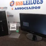 LOTE 385 - 01 CPU MARCA HP E 01 MONITOR MARCA SAMSUNG C/TECLADO E MOUSE. (NO ESTADO) ATENÇÃO! FAZER A VISITAÇÃO ANTES DE ARREMATAR, NÃO SABEMOS SE FUNCIONA. LEILÃO NÃO TEM GARANTIA E NEM DEVOLUÇÃO, SUJEITO A POSSÍVEIS AVARIAS VISÍVEIS/OCULTAS E/OU AUSÊNCIA DE COMPONENTES.