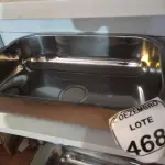 LOTE 468 - 01 CUBA INOX N1 ACO 430 3.1/2 46X30X14 MARCA FABRINOX(NOVO). (NO ESTADO) ATENÇÃO! FAZER A VISITAÇÃO ANTES DE ARREMATAR, NÃO SABEMOS SE FUNCIONA. LEILÃO NÃO TEM GARANTIA E NEM DEVOLUÇÃO, SUJEITO A POSSÍVEIS AVARIAS VISÍVEIS/OCULTAS E/OU AUSÊNCIA DE COMPONENTES.
