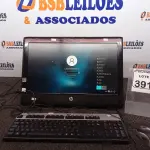 LOTE 391 - 01 ALL IN ONE MARCA HP C/TECLADO E MOUSE. (NO ESTADO) ATENÇÃO! FAZER A VISITAÇÃO ANTES DE ARREMATAR, NÃO SABEMOS SE FUNCIONA. LEILÃO NÃO TEM GARANTIA E NEM DEVOLUÇÃO, SUJEITO A POSSÍVEIS AVARIAS VISÍVEIS/OCULTAS E/OU AUSÊNCIA DE COMPONENTES.
