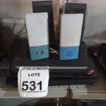 LOTE 531 - 01 LOTE C/VÁRIOS COOLERS P NOTEBOOK E 04 PARES DE CAIXAS DE SOM P/PC. (NO ESTADO) ATENÇÃO! FAZER A VISITAÇÃO ANTES DE ARREMATAR, NÃO SABEMOS SE FUNCIONA. LEILÃO NÃO TEM GARANTIA E NEM DEVOLUÇÃO, SUJEITO A POSSÍVEIS AVARIAS VISÍVEIS/OCULTAS E/OU AUSÊNCIA DE COMPONENTES.