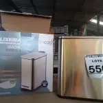 LOTE 550 - 01 LIXEIRA EM INOX COM PEDAL 5L MARCA MOOD. (NO ESTADO) ATENÇÃO! FAZER A VISITAÇÃO ANTES DE ARREMATAR, NÃO SABEMOS SE FUNCIONA. LEILÃO NÃO TEM GARANTIA E NEM DEVOLUÇÃO, SUJEITO A POSSÍVEIS AVARIAS VISÍVEIS/OCULTAS E/OU AUSÊNCIA DE COMPONENTES.
