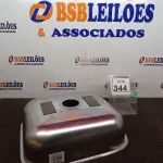 LOTE 344 - 01 CUBA INOX N3 ACO 430 3.1/2 40X34X14 FABRINOX (NO ESTADO) ATENÇÃO! FAZER A VISITAÇÃO ANTES DE ARREMATAR, NÃO SABEMOS SE FUNCIONA. LEILÃO NÃO TEM GARANTIA E NEM DEVOLUÇÃO, SUJEITO A POSSÍVEIS AVARIAS VISÍVEIS/OCULTAS E/OU AUSÊNCIA DE COMPONENTES.