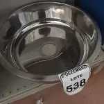 LOTE 538 - 01 CUBA EM AÇO INOX REDONDA (NOVO). (NO ESTADO) ATENÇÃO! FAZER A VISITAÇÃO ANTES DE ARREMATAR, NÃO SABEMOS SE FUNCIONA. LEILÃO NÃO TEM GARANTIA E NEM DEVOLUÇÃO, SUJEITO A POSSÍVEIS AVARIAS VISÍVEIS/OCULTAS E/OU AUSÊNCIA DE COMPONENTES.
