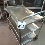 LOTE 494 - 01 CARRINHO EM INOX. (NO ESTADO) ATENÇÃO! FAZER A VISITAÇÃO ANTES DE ARREMATAR, NÃO SABEMOS SE FUNCIONA. LEILÃO NÃO TEM GARANTIA E NEM DEVOLUÇÃO, SUJEITO A POSSÍVEIS AVARIAS VISÍVEIS/OCULTAS E/OU AUSÊNCIA DE COMPONENTES.