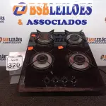 LOTE 320 - 01 FOGÃO COOKTOP 04 BOCAS MARCA FOGATT. (NO ESTADO) ATENÇÃO! FAZER A VISITAÇÃO ANTES DE ARREMATAR, NÃO SABEMOS SE FUNCIONA. LEILÃO NÃO TEM GARANTIA E NEM DEVOLUÇÃO, SUJEITO A POSSÍVEIS AVARIAS VISÍVEIS/OCULTAS E/OU AUSÊNCIA DE COMPONENTES.