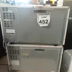 LOTE 452 - 02 FORNOS ELÉTRICOS MARCA FISCHER C/AVARIAS. (NO ESTADO) ATENÇÃO! FAZER A VISITAÇÃO ANTES DE ARREMATAR, NÃO SABEMOS SE FUNCIONA. LEILÃO NÃO TEM GARANTIA E NEM DEVOLUÇÃO, SUJEITO A POSSÍVEIS AVARIAS VISÍVEIS/OCULTAS E/OU AUSÊNCIA DE COMPONENTES.