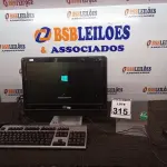 LOTE 315 - 01 ALL IN ONE MARCA HP C/FONTE. (NO ESTADO) ATENÇÃO! FAZER A VISITAÇÃO ANTES DE ARREMATAR, NÃO SABEMOS SE FUNCIONA. LEILÃO NÃO TEM GARANTIA E NEM DEVOLUÇÃO, SUJEITO A POSSÍVEIS AVARIAS VISÍVEIS/OCULTAS E/OU AUSÊNCIA DE COMPONENTES.