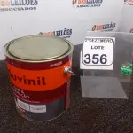 LOTE 356 - 01 LATA DE TINTA COR BRILHANTE PLATINA MARCA SUVINIL 3,6L P/METAIS. (NO ESTADO) ATENÇÃO! FAZER A VISITAÇÃO ANTES DE ARREMATAR, NÃO SABEMOS SE FUNCIONA. LEILÃO NÃO TEM GARANTIA E NEM DEVOLUÇÃO, SUJEITO A POSSÍVEIS AVARIAS VISÍVEIS/OCULTAS E/OU AUSÊNCIA DE COMPONENTES.