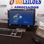 LOTE 322 - 01 ALL IN ONE MARCA HP C/TECLADO E MOUSE. (NO ESTADO) ATENÇÃO! FAZER A VISITAÇÃO ANTES DE ARREMATAR, NÃO SABEMOS SE FUNCIONA. LEILÃO NÃO TEM GARANTIA E NEM DEVOLUÇÃO, SUJEITO A POSSÍVEIS AVARIAS VISÍVEIS/OCULTAS E/OU AUSÊNCIA DE COMPONENTES.
