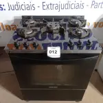 LOTE 012 - 01 FOGÃO MARCA BRASTEMP 05 BOCAS BIVOLT. (RANGE) (NO ESTADO EM QUE SE ENCONTRA. SUJEITO A AVARIAS OCULTAS/VISÍVEIS.) BH1502K