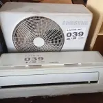 LOTE 039 - 01 KIT AR-CONDICIONADO SAMSUNG 9000 BTUS (NO ESTADO, NÃO SABEMOS SE FUNCIONA. LEILÃO NÃO TEM GARANTIA E NEM DEVOLUÇÃO, SUJEITO A POSSÍVEIS AVARIAS VISÍVEIS/OCULTAS E/OU AUSÊNCIA DE COMPONENTES)