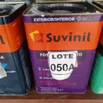 LOTE 050 - 01 LATA DE TINTA BASE COR BRANCO 16L ACRÍLICO PREMIUM MARCA SUVINIL (NO ESTADO, NÃO SABEMOS SE FUNCIONA. LEILÃO NÃO TEM GARANTIA E NEM DEVOLUÇÃO, SUJEITO A POSSÍVEIS AVARIAS VISÍVEIS/OCULTAS E/OU AUSÊNCIA DE COMPONENTES)