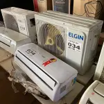 LOTE 034 - 01 KIT AR-CONDICIONADO ELGIN 12000 BTUS (NO ESTADO, NÃO SABEMOS SE FUNCIONA. LEILÃO NÃO TEM GARANTIA E NEM DEVOLUÇÃO, SUJEITO A POSSÍVEIS AVARIAS VISÍVEIS/OCULTAS E/OU AUSÊNCIA DE COMPONENTES)