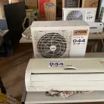 LOTE 044 - 01 KIT AR-CONDICIONADO YORK 9000 BTUS (NO ESTADO, NÃO SABEMOS SE FUNCIONA. LEILÃO NÃO TEM GARANTIA E NEM DEVOLUÇÃO, SUJEITO A POSSÍVEIS AVARIAS VISÍVEIS/OCULTAS E/OU AUSÊNCIA DE COMPONENTES)