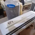 LOTE 077 - 01 KIT AR-CONDICIONADO MIDEA 22000 BTUS (NO ESTADO, NÃO SABEMOS SE FUNCIONA. LEILÃO NÃO TEM GARANTIA E NEM DEVOLUÇÃO, SUJEITO A POSSÍVEIS AVARIAS VISÍVEIS/OCULTAS E/OU AUSÊNCIA DE COMPONENTES)