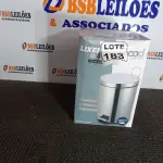 LOTE 183 - 01 LIXEIRA EM INOX C/PEDAL TAMANHO G MARCA GOEDERT GROUP 12L (SEM USO) (NO ESTADO, NÃO SABEMOS SE FUNCIONA. LEILÃO NÃO TEM GARANTIA E NEM DEVOLUÇÃO, SUJEITO A POSSÍVEIS AVARIAS VISÍVEIS/OCULTAS E/OU AUSÊNCIA DE COMPONENTES)