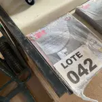 LOTE 042 - 50 - FOLHAS LIXA FERRO 221T GRÃO P100 225X275MM (NO ESTADO, NÃO SABEMOS SE FUNCIONA. LEILÃO NÃO TEM GARANTIA E NEM DEVOLUÇÃO, SUJEITO A POSSÍVEIS AVARIAS VISÍVEIS/OCULTAS E/OU AUSÊNCIA DE COMPONENTES)