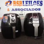 LOTE 368 - 02 AIR FRYES MARCAS BRITÂNIA E BCP. (NO ESTADO) ATENÇÃO! FAZER A VISITAÇÃO ANTES DE ARREMATAR, NÃO SABEMOS SE FUNCIONA. LEILÃO NÃO TEM GARANTIA E NEM DEVOLUÇÃO, SUJEITO A POSSÍVEIS AVARIAS VISÍVEIS/OCULTAS E/OU AUSÊNCIA DE COMPONENTES.
