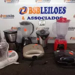 LOTE 328 - 02 SANDUICHEIRAS, 01 LIQUIDIFICADOR, 01 CAFETEIRA, 01 MULTIPROCESSADOR DE FRUTAS EM INOX E UTENSÍLIOS DIVERSOS. (NO ESTADO) ATENÇÃO! FAZER A VISITAÇÃO ANTES DE ARREMATAR, NÃO SABEMOS SE FUNCIONA. LEILÃO NÃO TEM GARANTIA E NEM DEVOLUÇÃO, SUJEITO A POSSÍVEIS AVARIAS VISÍVEIS/OCULTAS E/OU AUSÊNCIA DE COMPONENTES.