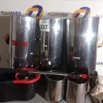LOTE 227 - 03 LIXEIRAS EM INOX E 01 KIT BALDE E ESCOVÃO. (NO ESTADO) ATENÇÃO! FAZER A VISITAÇÃO ANTES DE ARREMATAR, NÃO SABEMOS SE FUNCIONA. LEILÃO NÃO TEM GARANTIA E NEM DEVOLUÇÃO, SUJEITO A POSSÍVEIS AVARIAS VISÍVEIS/OCULTAS E/OU AUSÊNCIA DE COMPONENTES.