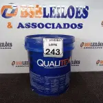 LOTE 243 - 01 GALÃO DE TINTA PARA INTERIOR QUALITEX 18L RENDE ATÉ 300M. (NO ESTADO) ATENÇÃO! FAZER A VISITAÇÃO ANTES DE ARREMATAR, NÃO SABEMOS SE FUNCIONA. LEILÃO NÃO TEM GARANTIA E NEM DEVOLUÇÃO, SUJEITO A POSSÍVEIS AVARIAS VISÍVEIS/OCULTAS E/OU AUSÊNCIA DE COMPONENTES.