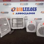 LOTE 300 - 04 AQUECEDORES PORTÁTEIS MARCAS E MODELOS DIVERSOS. (NO ESTADO) ATENÇÃO! FAZER A VISITAÇÃO ANTES DE ARREMATAR, NÃO SABEMOS SE FUNCIONA. LEILÃO NÃO TEM GARANTIA E NEM DEVOLUÇÃO, SUJEITO A POSSÍVEIS AVARIAS VISÍVEIS/OCULTAS E/OU AUSÊNCIA DE COMPONENTES.