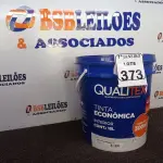 LOTE 373 - 01 GALÃO DE TINTA PARA INTERIOR QUALITEX 18L RENDE ATÉ 300M. (NO ESTADO) ATENÇÃO! FAZER A VISITAÇÃO ANTES DE ARREMATAR, NÃO SABEMOS SE FUNCIONA. LEILÃO NÃO TEM GARANTIA E NEM DEVOLUÇÃO, SUJEITO A POSSÍVEIS AVARIAS VISÍVEIS/OCULTAS E/OU AUSÊNCIA DE COMPONENTES.