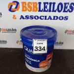 LOTE 334 - 01 GALÃO DE TINTA PARA INTERIOR QUALITEX 18L RENDE ATÉ 300M. (NO ESTADO) ATENÇÃO! FAZER A VISITAÇÃO ANTES DE ARREMATAR, NÃO SABEMOS SE FUNCIONA. LEILÃO NÃO TEM GARANTIA E NEM DEVOLUÇÃO, SUJEITO A POSSÍVEIS AVARIAS VISÍVEIS/OCULTAS E/OU AUSÊNCIA DE COMPONENTES.