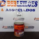 LOTE 263 - 01 LATA DE TINTA ESMALTE SINTÉTICO PARA MADEIRA E METAL 3,6L NA COR BRILHANTE LARANJA MARCA SUVINIL. (NOVO) (NO ESTADO) ATENÇÃO! FAZER A VISITAÇÃO ANTES DE ARREMATAR, NÃO SABEMOS SE FUNCIONA. LEILÃO NÃO TEM GARANTIA E NEM DEVOLUÇÃO, SUJEITO A POSSÍVEIS AVARIAS VISÍVEIS/OCULTAS E/OU AUSÊNCIA DE COMPONENTES.