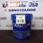 LOTE 428 - 01 GALÃO DE TINTA PARA INTERIOR QUALITEX 18L RENDE ATÉ 300M. (NO ESTADO) ATENÇÃO! FAZER A VISITAÇÃO ANTES DE ARREMATAR, NÃO SABEMOS SE FUNCIONA. LEILÃO NÃO TEM GARANTIA E NEM DEVOLUÇÃO, SUJEITO A POSSÍVEIS AVARIAS VISÍVEIS/OCULTAS E/OU AUSÊNCIA DE COMPONENTES.