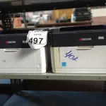 LOTE 497 - 02 IMPRESSORAS MARCA KYOCERA. (NO ESTADO) ATENÇÃO! FAZER A VISITAÇÃO ANTES DE ARREMATAR, NÃO SABEMOS SE FUNCIONA. LEILÃO NÃO TEM GARANTIA E NEM DEVOLUÇÃO, SUJEITO A POSSÍVEIS AVARIAS VISÍVEIS/OCULTAS E/OU AUSÊNCIA DE COMPONENTES.